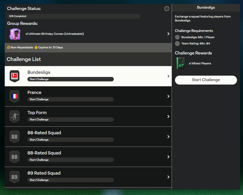 FC 24: requisiti SCR Coman Ultimate Birthday