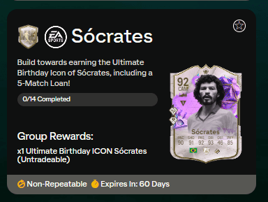 FC 24: requisiti SCR Socrates Icona Ultimate Birthday