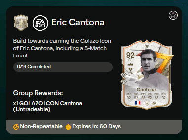 FC 24: requisiti SCR Cantona Icona Golazo