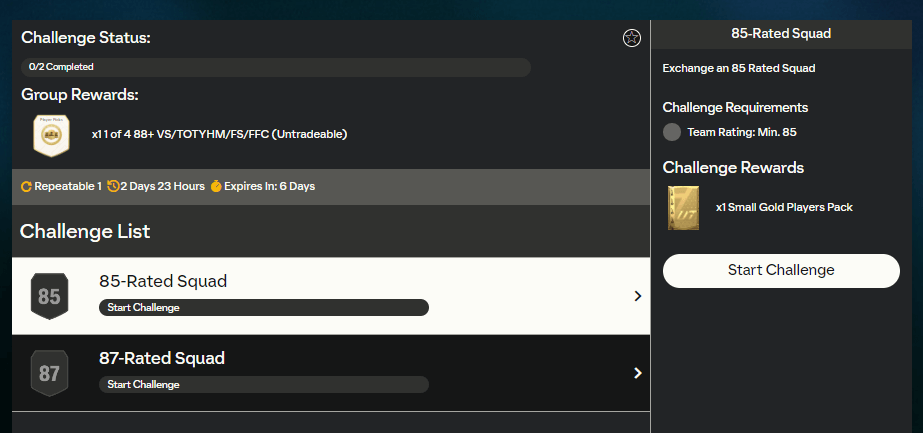 FC 24: requisiti SCR campagna misto 88+ Golazo promo