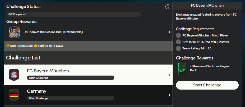 FC 24: requisiti SCR Buhl TOTS
