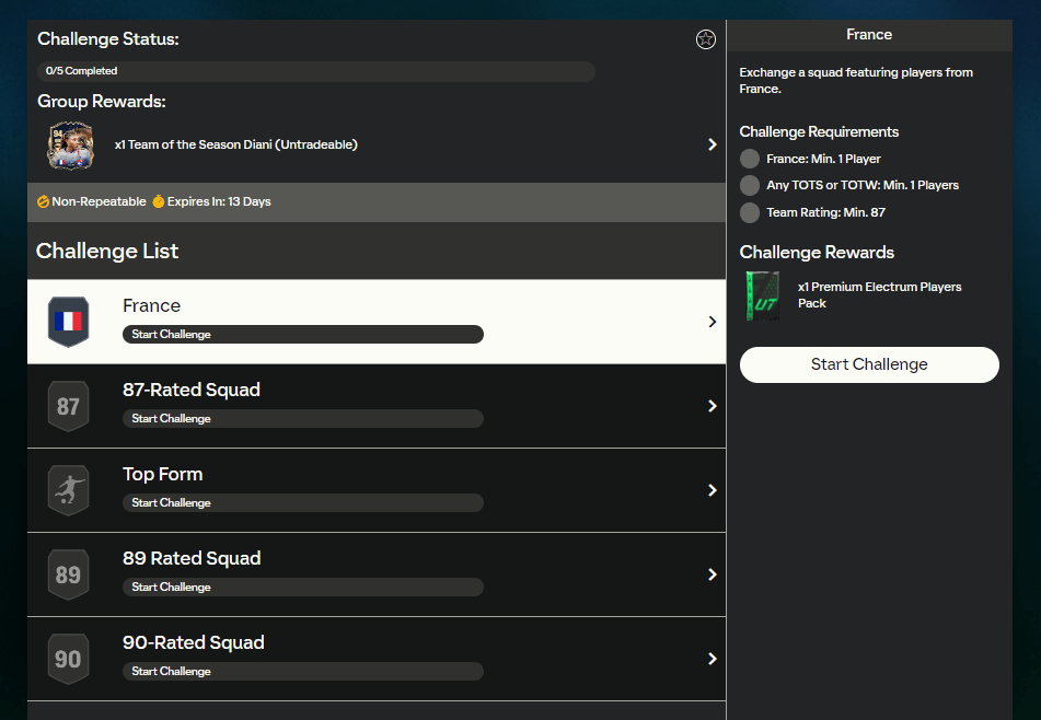 FC 24: requisiti SCR Diani TOTS
