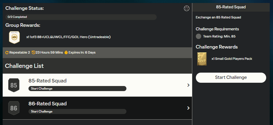 FC 24: requisiti SCR hero a scelta 88+ TOTS