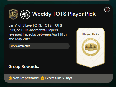 FC 24: scelta TOTS settimanale SBC