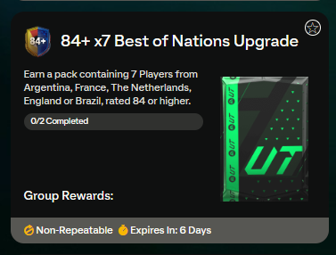 FC 24: 84x7 best nations upgrade