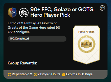 FC 24: 90+ FFC, Golazo o GOTG Hero player pick