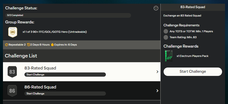 FC 24 Festival of Football: requisiti SCR Eroe a scelta 90+