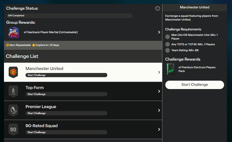 FC 24: requisiti SCR Martial flashback