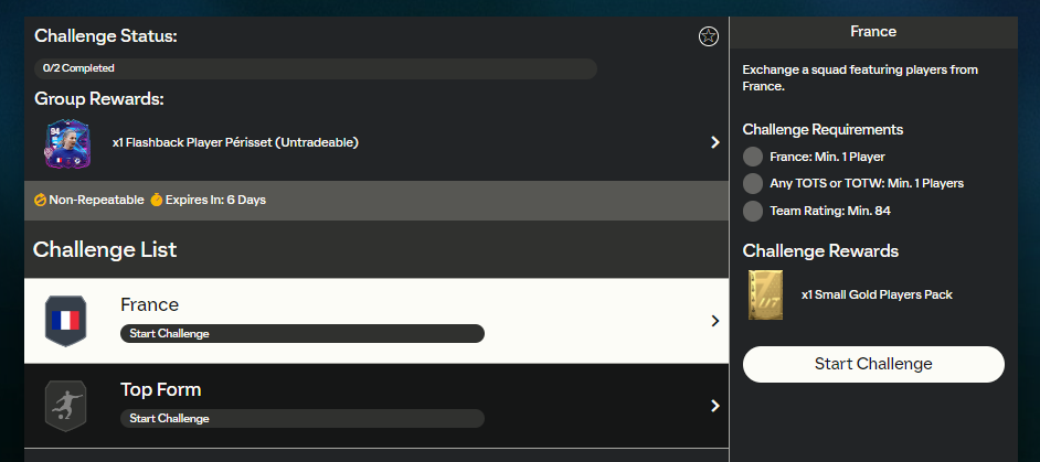 FC 24: requisiti SCR Perisset Flashback