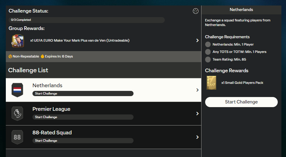 FC 24: requisiti SCR Van de Ven Make your Mark
