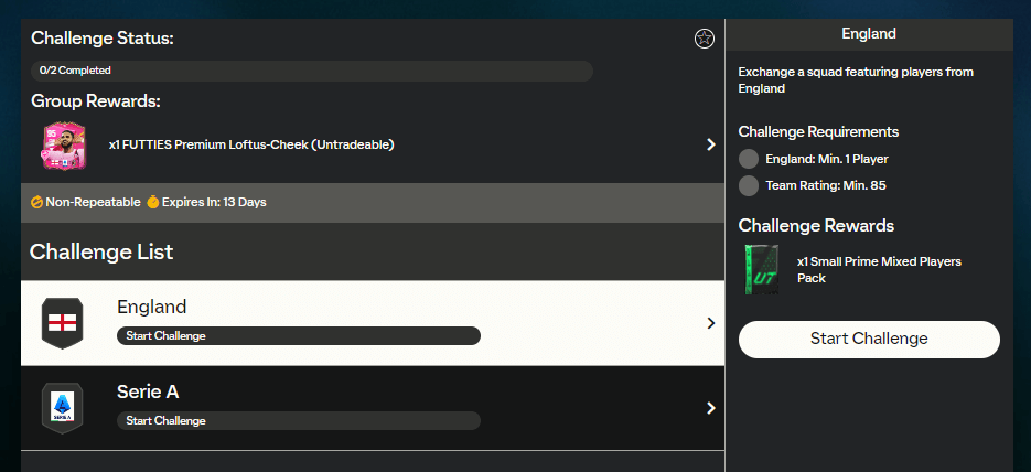 FC 24: requisiti SCR Loftus-Cheek Futties