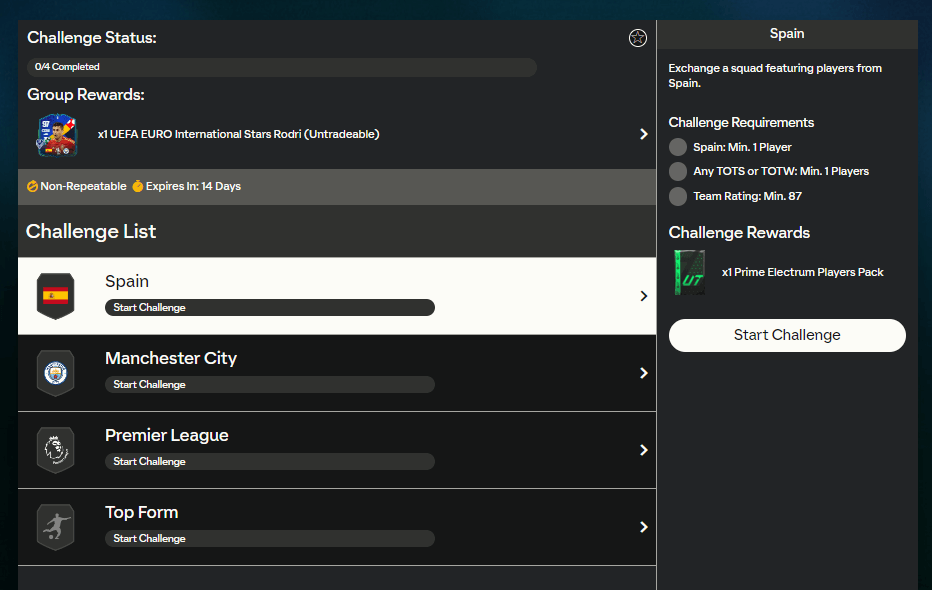 FC 24: requisiti SCR Rodri Star Internazionale