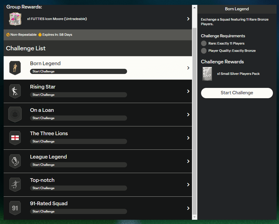FC 24: requisiti SCR Moore Icona Futties