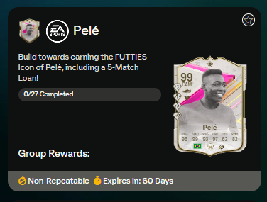 FC 24: requisiti SCR Pelé Icona Futties