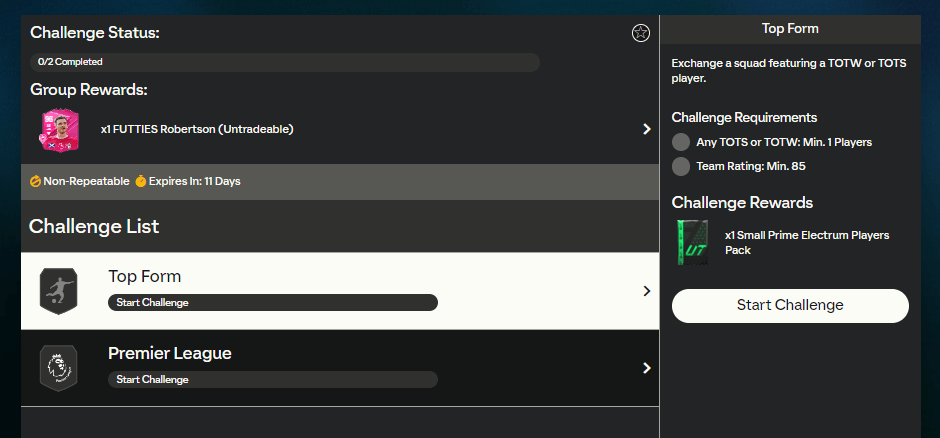 FC 24: requisiti SCR Robertson Futties