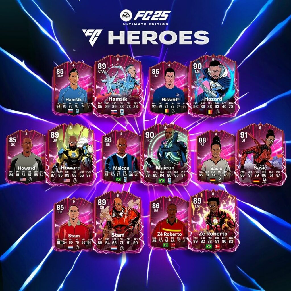 FC 25 Heroes: stats ufficiali parte 1