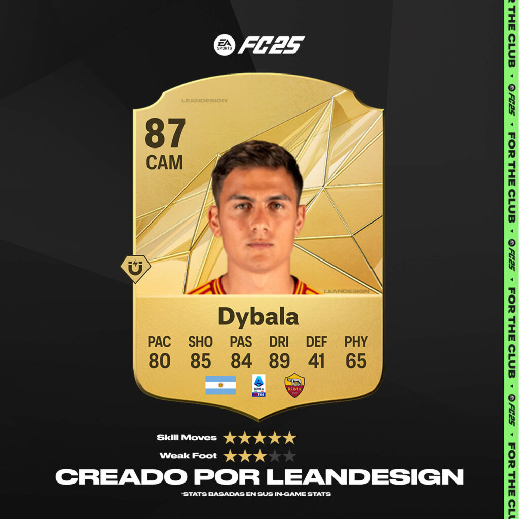 FC 25 Ratings: Paulo Dybala FUT card