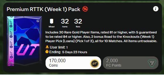 FC 25: Premium RTTK week 1 store Pack