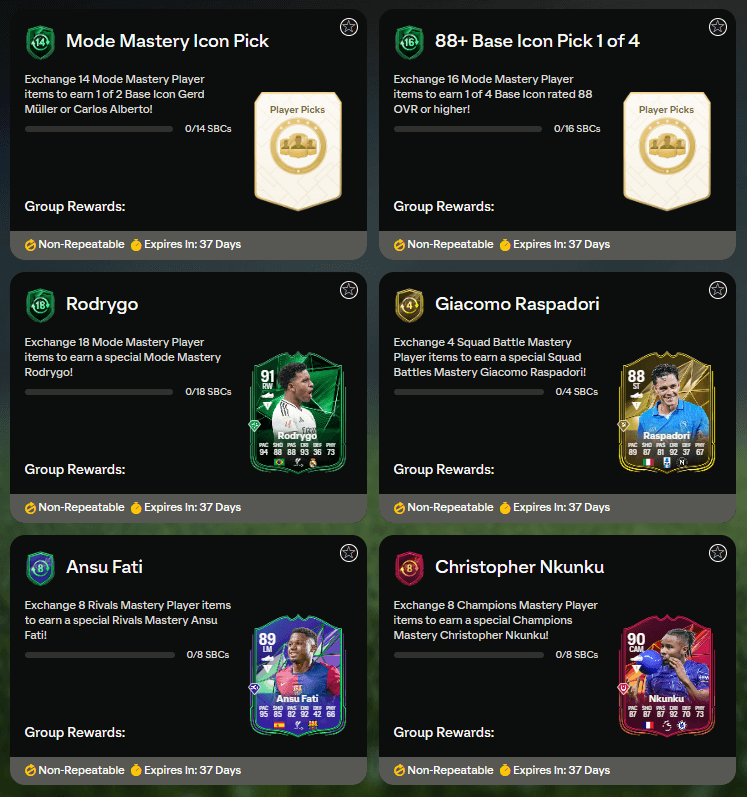 FC 25: premi modalità Maestria Rodrygo, Ansu Fati, Nkunku e Raspadori