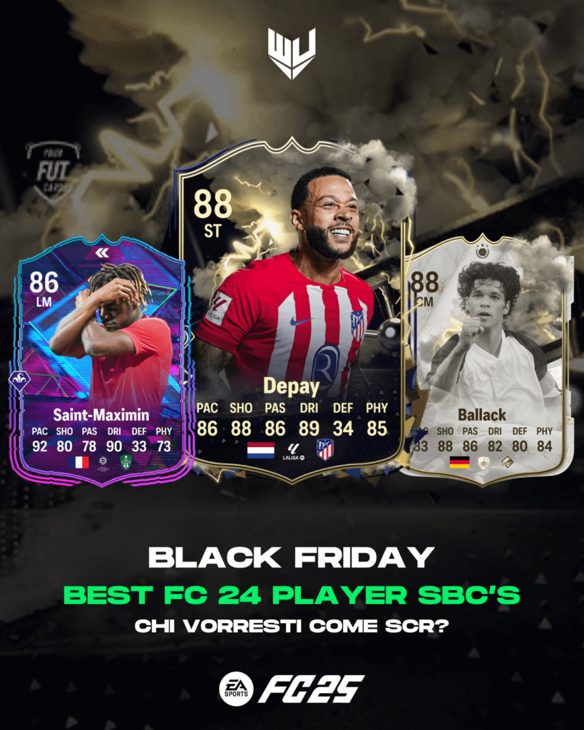 Le migliori SCR del Black Friday in FC 24