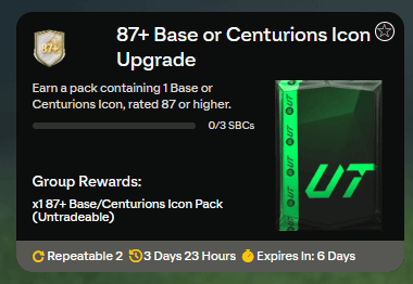 FC 25: 87+ aggiornamento icona Base o Centurione
