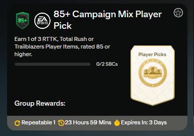 FC 25: player pick Campagna Misto 85+