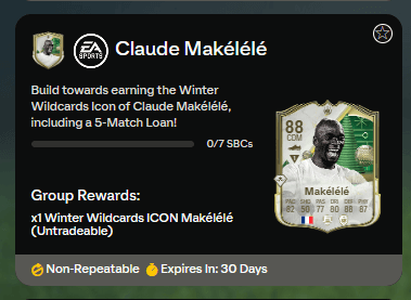 FC 25: requisiti SCR Makelele Icona Jolly Invernale