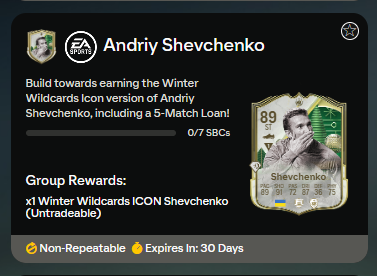 FC 25: requisiti SCR Shevchenko Icona Jolly Invernale