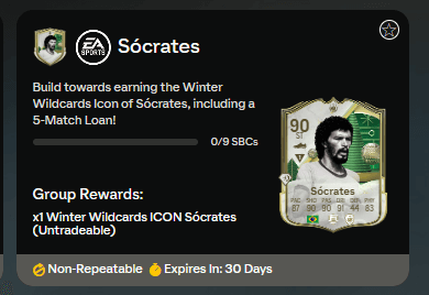 FC 25: requisiti SCR Socrates Icona Jolly Invernale