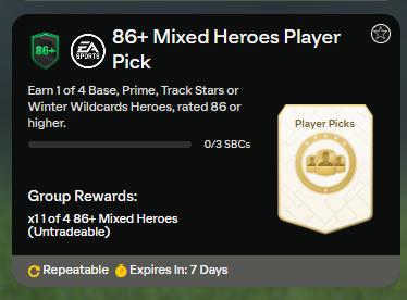 FC 25: 86+ Hero mixed player pick