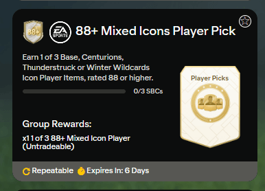 FC 25: requisiti SCR Icona mista 88+