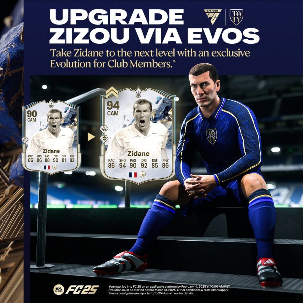 FC 25: Zidane evoluzione gratuita