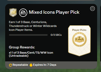 FC 25: Mixed Icon player pick SBC