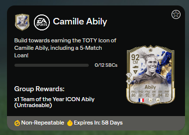 FC 25: requisiti SCR Abily Icona TOTY