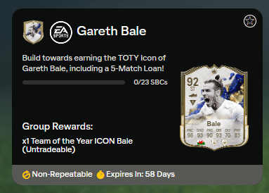 FC 25: requisiti SCR Bale Icona TOTY