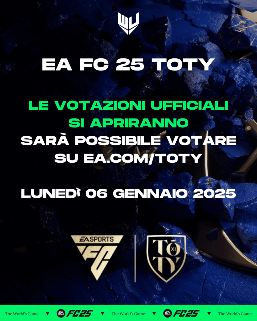 FC 25: il 6 gennaio aprono le votazioni del TOTY