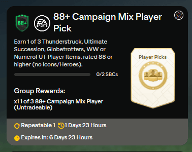 FC 25: 88+ campagna misto SBC player pick
