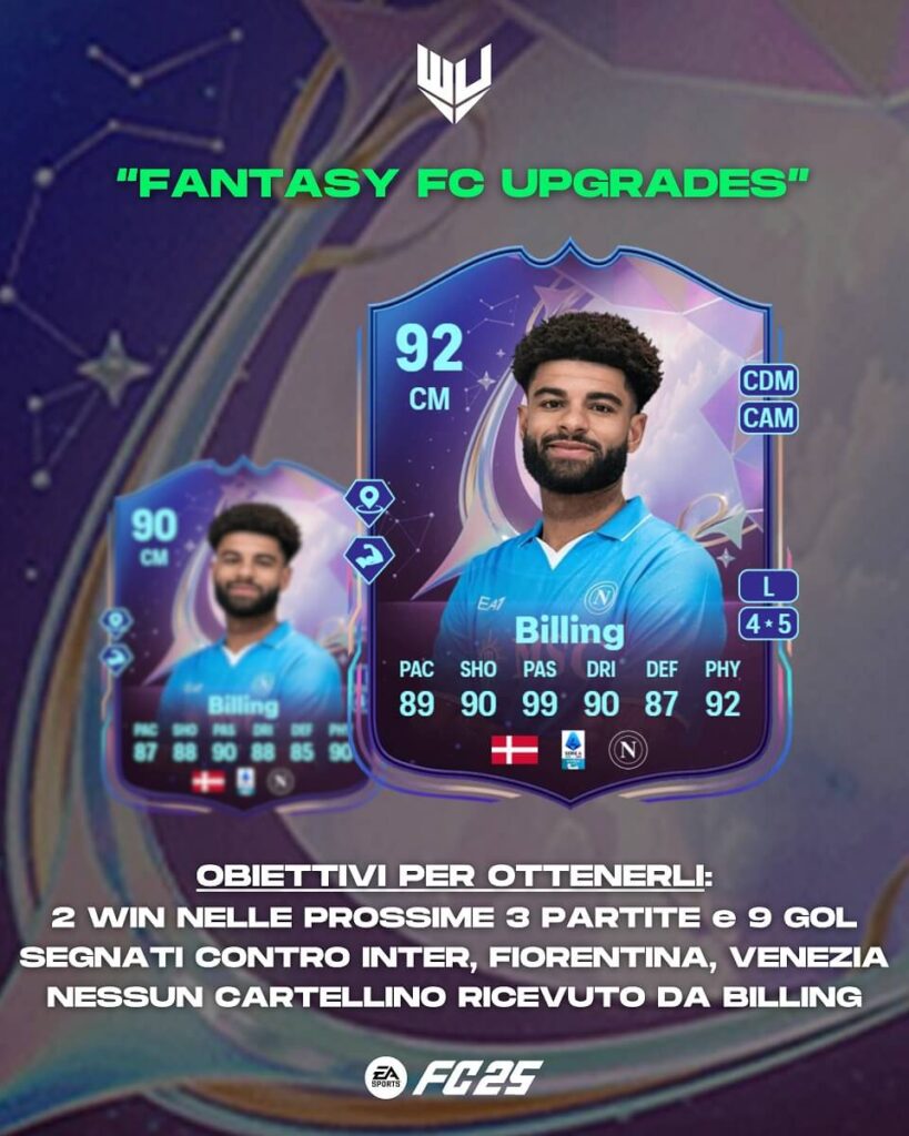 FC 25: Billing Fantasy FUT card upgrades