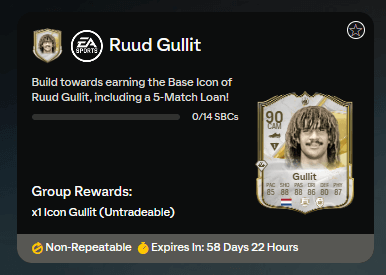 FC 25: requisiti SCR Gullit Icona base