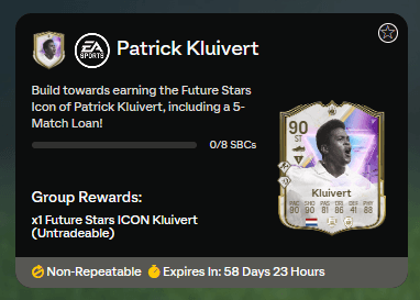 FC 25: requisiti SCR Kluivert Icona Stelle del Futuro