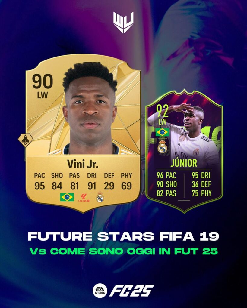 FC 25: Vinicius Jr Future Stars in FIFA 19 Vs FUT 25