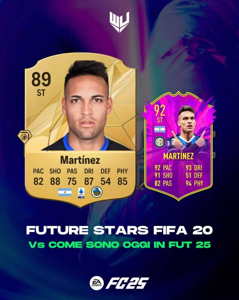 FC 25: Lautaro Martinez Future Stars in FIFA 20 Vs FUT 25