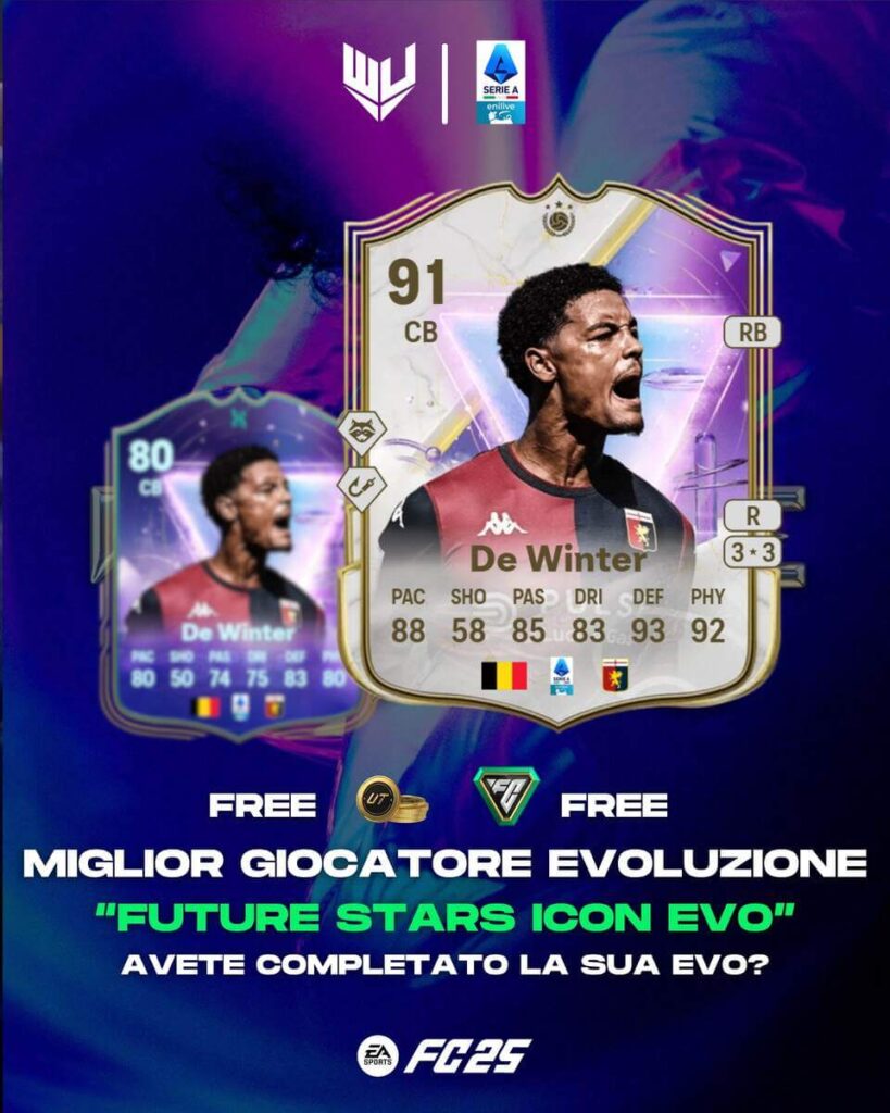 FC 25: De Winter Icona Future Stars evolution