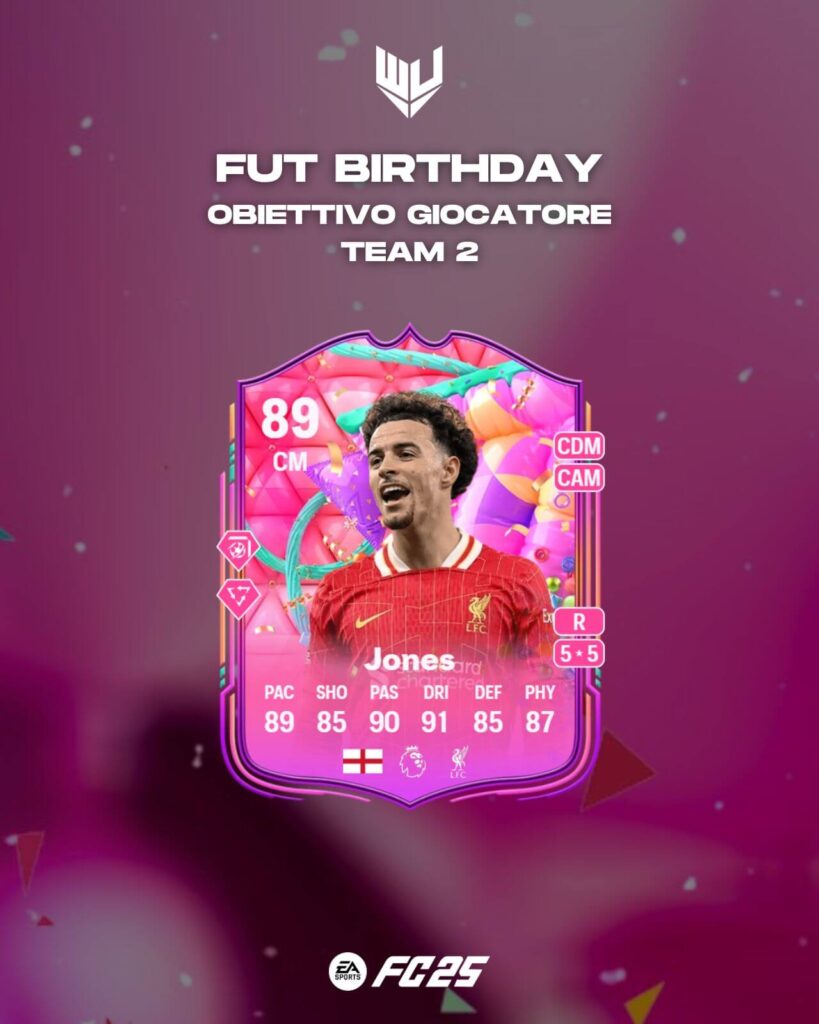 FC 25: Curtis Jones FUT Birthday team 2 obiettivo