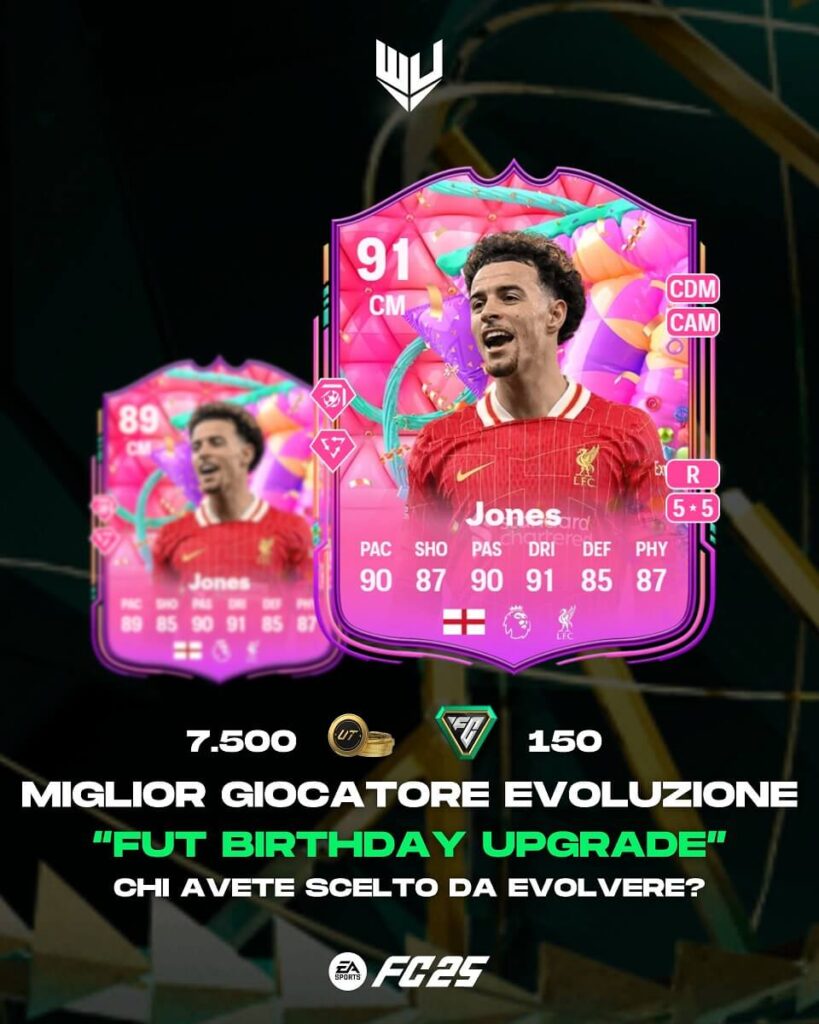 FC 25: Curtis Jones FUT Birthday upgrade evo