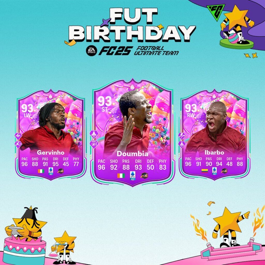 FC 25: carte ufficiali FUT Birthday per Gervinho, Doumbia e Ibarbo