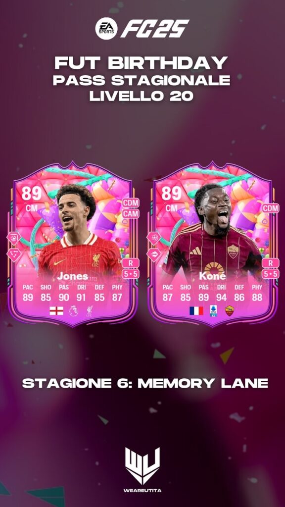 FC 25: Curtis Jones e Koné obiettivi FUT Birthday