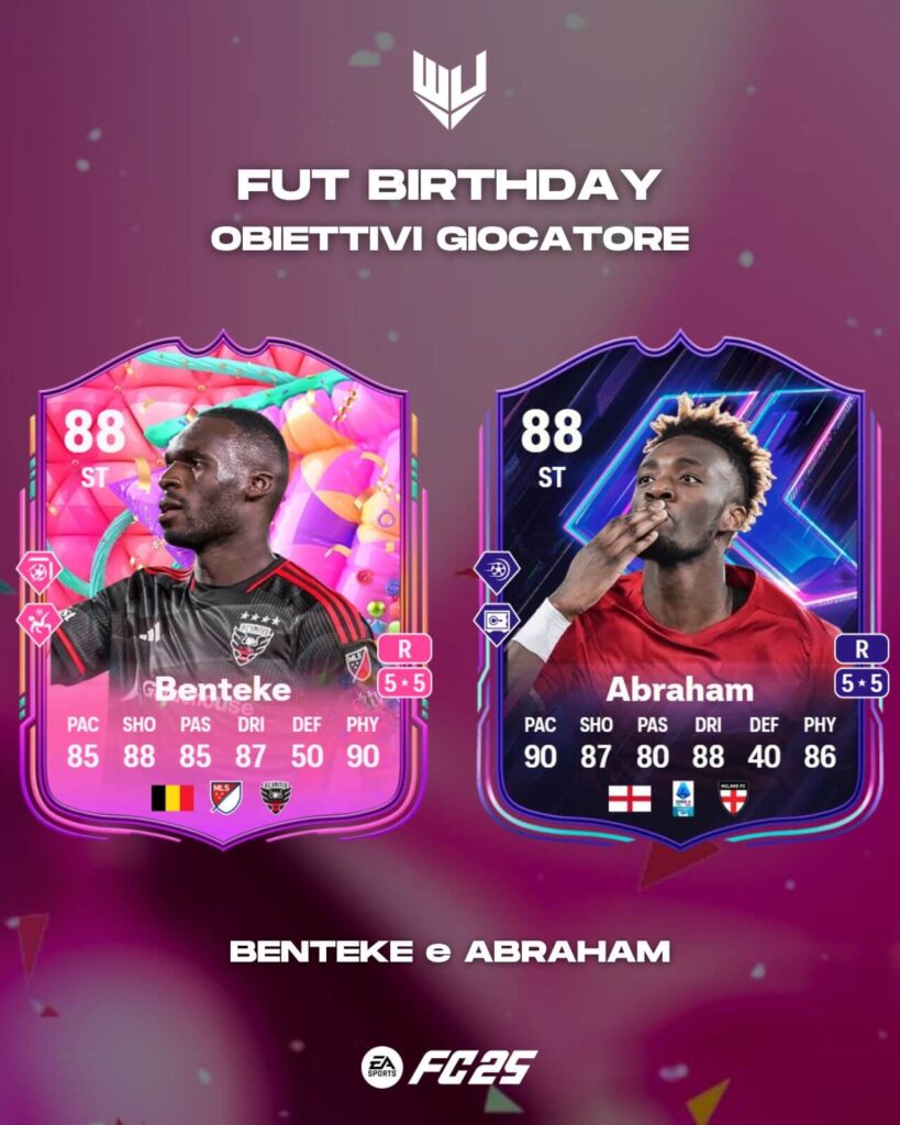 FC 25 - obiettivi FUT Birthday: Benteke e Abraham