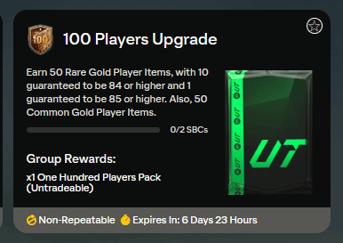 FC 25: 100 players upgrade FUT Immortals