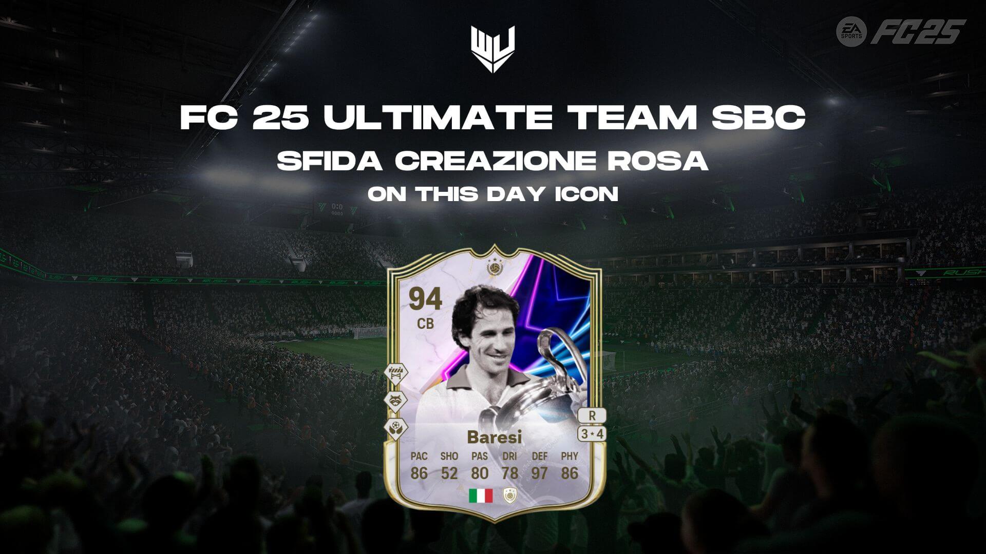 FC 25: Baresi On this Day Icon SBC
